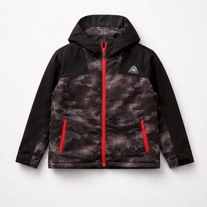 NWT Snozu Boys soft shell Black
dot camo Jacket
Size: XS (Boy)s  XS (5-6)
Kids